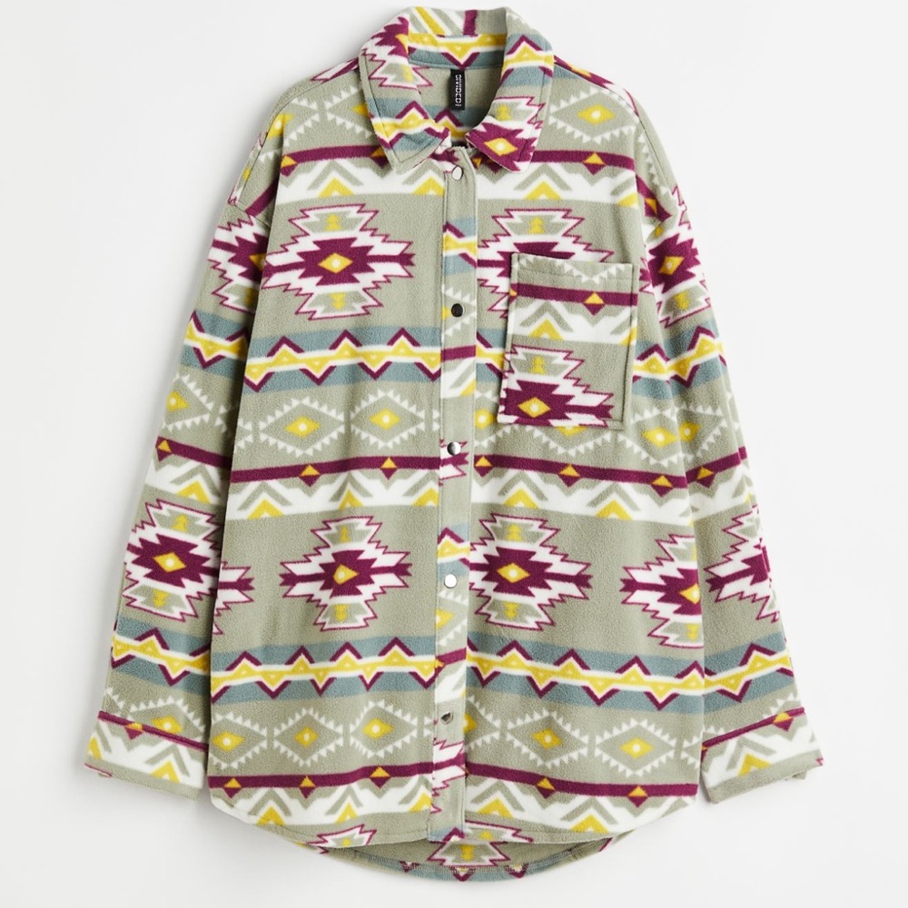 H&M FLEECE SHACKET